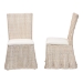 bali & pari Sara Natural Rattan 2-Piece Dining Chair Set - Handwoven Wicker Accent Chair with Scalloped Skirt Base and Tall Backrest - Sara-White Wash Rattan-Cushion-DC