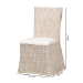 bali & pari Sara Natural Rattan 2-Piece Dining Chair Set - Handwoven Wicker Accent Chair with Scalloped Skirt Base and Tall Backrest - Sara-White Wash Rattan-Cushion-DC