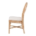 bali & pari Elmer Natural Rattan Dining Chair - Handwoven Wicker Accent Chair with Cushioned seat for Kitchen or Dining Room, Natural Brown - Elmer-Natural Rattan-White Cushion-DC