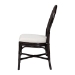 bali & pari Elmer Natural Rattan Dining Chair - Handwoven Wicker Accent Chair with Cushioned seat for Kitchen or Dining Room, Espresso - Elmer-Coffee Bean Rattan-White Cushion-DC