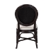 bali & pari Elmer Natural Rattan Dining Chair - Handwoven Wicker Accent Chair with Cushioned seat for Kitchen or Dining Room, Espresso - Elmer-Coffee Bean Rattan-White Cushion-DC