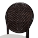 bali & pari Elmer Natural Rattan Dining Chair - Handwoven Wicker Accent Chair with Cushioned seat for Kitchen or Dining Room, Espresso - Elmer-Coffee Bean Rattan-White Cushion-DC