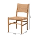 bali & pari Alva Paper Loom Woven 2-Piece Dining Chair Set - Handwoven Side Chair with Mahogany Wood Frame for Kitchen or Dining Room - MD-39889-Alva-Honey-Wooden-DC
