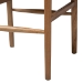 bali & pari Alva Paper Loom Woven Counter Stool - Handwoven Accent Stool with Mahogany Wood Frame for Kitchen Island or Lounge - MD-39889-Alva-Honey-Wooden-CS