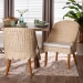 bali & pari Mabel Natural Rattan 2-Piece Dining Chair Set - Handwoven Wicker Accent Chair with Wingback Frame and Seat Cushion for Kitchen or Dining Room - Mabel-Natural Rattan-Cushion-DC
