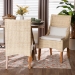bali & pari Haybourne Natural Rattan 2-Piece Dining Chair Set - Handwoven Wicker Accent Seating with Wingback Frame for Kitchen or Dining Room - Haybourne-Natural Rattan-Cushion-DC