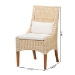 bali & pari Haybourne Natural Rattan 2-Piece Dining Chair Set - Handwoven Wicker Accent Seating with Wingback Frame for Kitchen or Dining Room - Haybourne-Natural Rattan-Cushion-DC