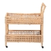 bali & pari Alaina Natural Rattan Kitchen Cart - 2-Tier Handwoven Wicker Storage Trolley with Handle for Kitchen or Lounge - Alaina-Natural Rattan-Cart