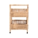 bali & pari Alaina Natural Rattan Kitchen Cart - 2-Tier Handwoven Wicker Storage Trolley with Handle for Kitchen or Lounge - Alaina-Natural Rattan-Cart
