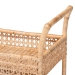 bali & pari Alaina Natural Rattan Kitchen Cart - 2-Tier Handwoven Wicker Storage Trolley with Handle for Kitchen or Lounge - Alaina-Natural Rattan-Cart
