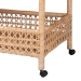 bali & pari Alaina Natural Rattan Kitchen Cart - 2-Tier Handwoven Wicker Storage Trolley with Handle for Kitchen or Lounge - Alaina-Natural Rattan-Cart