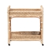 bali & pari Carole Natural Rattan Kitchen Cart - 2-Tier Handwoven Wicker Storage Trolley with Raised Borders for Kitchen or Lounge - Carole-Natural Rattan-Cart