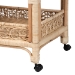 bali & pari Carole Natural Rattan Kitchen Cart - 2-Tier Handwoven Wicker Storage Trolley with Raised Borders for Kitchen or Lounge - Carole-Natural Rattan-Cart