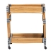 bali & pari Carmine Natural Rattan Kitchen Cart - 2-Tier Handwoven Wicker Storage Trolley with Raised Borders for Kitchen or Lounge - Carmine-Natural Rattan-Cart