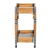 bali & pari Carmine Natural Rattan Kitchen Cart - 2-Tier Handwoven Wicker Storage Trolley with Raised Borders for Kitchen or Lounge - Carmine-Natural Rattan-Cart