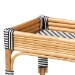 bali & pari Carmine Natural Rattan Kitchen Cart - 2-Tier Handwoven Wicker Storage Trolley with Raised Borders for Kitchen or Lounge - Carmine-Natural Rattan-Cart