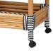 bali & pari Carmine Natural Rattan Kitchen Cart - 2-Tier Handwoven Wicker Storage Trolley with Raised Borders for Kitchen or Lounge - Carmine-Natural Rattan-Cart