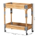 bali & pari Carmine Natural Rattan Kitchen Cart - 2-Tier Handwoven Wicker Storage Trolley with Raised Borders for Kitchen or Lounge - Carmine-Natural Rattan-Cart