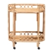 bali & pari Rene Natural Rattan Kitchen Cart - 2-Tier Handwoven Wicker Storage Trolley with Handle for Kitchen or Lounge - Rene-Natural Rattan-Cart