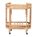 bali & pari Rene Natural Rattan Kitchen Cart - 2-Tier Handwoven Wicker Storage Trolley with Handle for Kitchen or Lounge - Rene-Natural Rattan-Cart