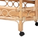 bali & pari Rene Natural Rattan Kitchen Cart - 2-Tier Handwoven Wicker Storage Trolley with Handle for Kitchen or Lounge - Rene-Natural Rattan-Cart