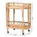 bali & pari Rene Natural Rattan Kitchen Cart - 2-Tier Handwoven Wicker Storage Trolley with Handle for Kitchen or Lounge - Rene-Natural Rattan-Cart