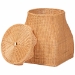 bali & pari Ada Natural Rattan Laundry Hamper - Handwoven Wicker Storage Basket for Laundry Room, Bathroom, or Bedroom Organization - WS251-Honey Ada Rattan-Basket