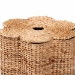 bali & pari Della Woven Seagrass Laundry Hamper - Handwoven Wicker Storage Basket with Scalloped Frame for Laundry Room or Bedroom - S25-MY02-Waterhyacinth-Basket
