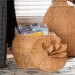 bali & pari Pelham Natural Rattan Laundry Hamper - Handwoven Wicker Storage Basket for Laundry Room, Bathroom, or Bedroom Organization, Small - WS253-Small-Natural Rattan-Basket