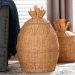 bali & pari Pelham Natural Rattan Laundry Hamper - Handwoven Wicker Storage Basket for Laundry Room, Bathroom, or Bedroom Organization, Large - WS254-Large-Natural Rattan-Basket