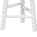 bali & pari David Acacia Wood Bobbin Counter Stool - Sculptural Backless Accent Stool for Kitchen Island or Lounge with Footrest, White - Juan-White Wooden-CS