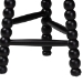 bali & pari David Acacia Wood Bobbin Counter Stool - Sculptural Backless Accent Stool for Kitchen Island or Lounge with Footrest, Black - Juan-Black Wooden-CS