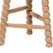bali & pari David Acacia Wood Bobbin Counter Stool - Sculptural Backless Accent Stool for Kitchen Island or Lounge with Footrest, Natural Brown - Juan-Natural Wooden-CS