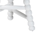 bali & pari David Acacia Wood Multipurpose Accent Stool - Turned Bobbin Decorative Side ottoman with Tripod Base, White - David-White Wooden-Stool