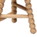 bali & pari David Acacia Wood Multipurpose Accent Stool - Turned Bobbin Decorative Side ottoman with Tripod Base, Natural Brown - David-Natural Wooden-Stool