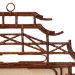 bali & pari Tamiko Marbled Tortoise Rattan Freestanding Headboard - Pagoda Inspired Standalone Headboard with Handwoven Panel, Queen - Temple-Tortoise/Rattan-Queen-HB