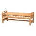 bali & pari Ayala Natural Rattan Accent Bench - Handwoven Wicker Accent Seating with Decorative Apron and Integrated Handles for Living Room, Bedroom, Or Entryway