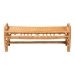 bali & pari Ayala Natural Rattan Accent Bench - Handwoven Wicker Accent Seating with Decorative Apron and Integrated Handles for Living Room, Bedroom, Or Entryway - Ayala-Light Honey Rattan-Bench