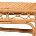 bali & pari Ayala Natural Rattan Accent Bench - Handwoven Wicker Accent Seating with Decorative Apron and Integrated Handles for Living Room, Bedroom, Or Entryway - Ayala-Light Honey Rattan-Bench