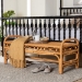 bali & pari Ayala Natural Rattan Accent Bench - Handwoven Wicker Accent Seating with Decorative Apron and Integrated Handles for Living Room, Bedroom, Or Entryway - Ayala-Light Honey Rattan-Bench