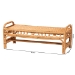 bali & pari Ayala Natural Rattan Accent Bench - Handwoven Wicker Accent Seating with Decorative Apron and Integrated Handles for Living Room, Bedroom, Or Entryway - Ayala-Light Honey Rattan-Bench