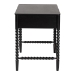 Baxton Studio Lucera Bobbin Writing Desk - 3-Drawer Home Office Desk with Spindle Frame, Black - MG9011-4-Black-Writing Desk