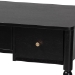 Baxton Studio Lucera Bobbin Writing Desk - 3-Drawer Home Office Desk with Spindle Frame, Black - MG9011-4-Black-Writing Desk