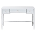 Baxton Studio Lucera Bobbin Writing Desk - 3-Drawer Home Office Desk with Spindle Frame, White - MG9011-4-White-Writing Desk