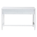 Baxton Studio Lucera Bobbin Writing Desk - 3-Drawer Home Office Desk with Spindle Frame, White - MG9011-4-White-Writing Desk
