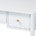 Baxton Studio Lucera Bobbin Writing Desk - 3-Drawer Home Office Desk with Spindle Frame, White - MG9011-4-White-Writing Desk