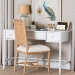Baxton Studio Lucera Bobbin Writing Desk - 3-Drawer Home Office Desk with Spindle Frame, White - MG9011-4-White-Writing Desk