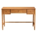 Baxton Studio Lucera Bobbin Writing Desk - 3-Drawer Home Office Desk with Spindle Frame, Oak Brown - MG9011-4-NT Oak-Writing Desk