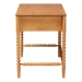 Baxton Studio Lucera Bobbin Writing Desk - 3-Drawer Home Office Desk with Spindle Frame, Oak Brown - MG9011-4-NT Oak-Writing Desk