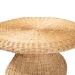 bali & pari Hideo Natural Rattan End Table - Handwoven Wicker Sculptural Accent Table with Pedestal Base - Hideo-Natural Rattan-ET